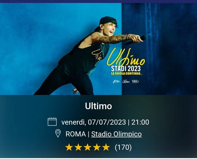 Biglietto Concerto Ultimo