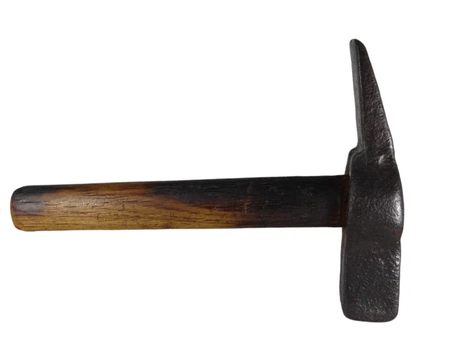 18Th Century Rev War Hand Forged Iron Hammer Old Tool On Original Handle 2