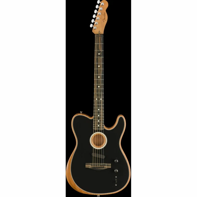 FENDER American ACOUSTASONIC TELECASTER, Noir Incl. Housse