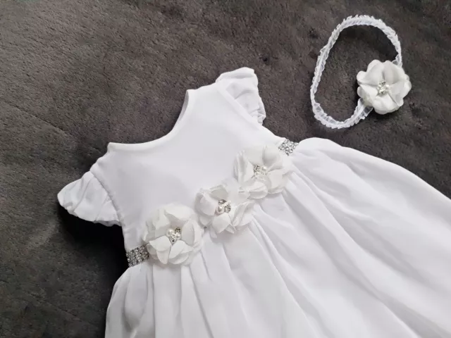 Robe de baptême + bandeau ♥ LUTTA ♥ LOT DE 2 pièces ♥2021 ♥ baptême de baptême 2