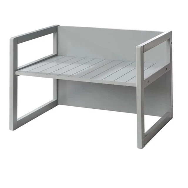 Roba Kids Sitzbank Landhausstil grau drehbar zum Kindertisch 2 Sitzhöhen TOP