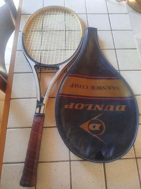 Raquette De Tennis Vintage Dunlop XLT-15 Années 70 - Cadre En Aluminium - Occasion En Bon état - Collector