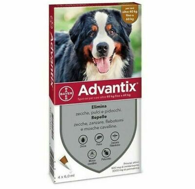 Advantix Bayer - 4 pipette per cani da 40-60 kg SCADENZA 01/2024