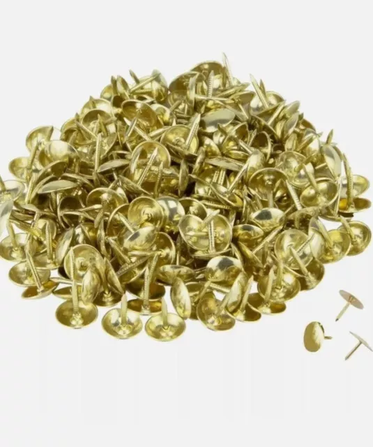 300 x Messing Zeichenstifte Gold Metall Farbe Büro Korkbrett Druck Daumen Heft