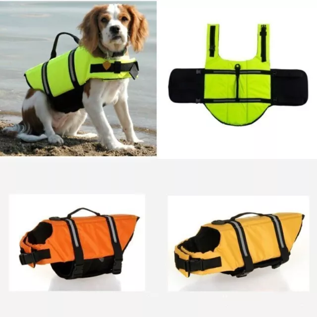 Schwimmweste für Hunde Rettungsweste Schwimmhilfe Lifejacket mit Griff 2XS-L