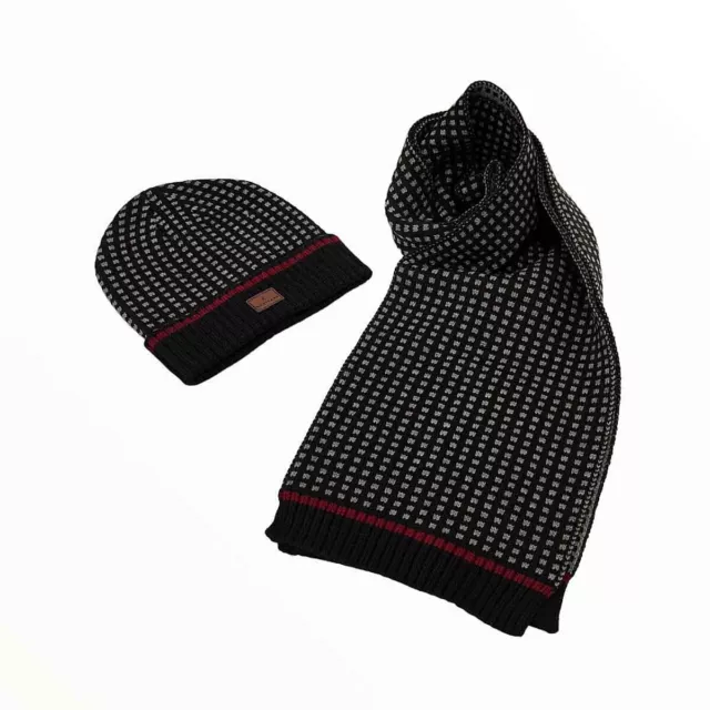 Set Uomo Sciarpa e Cappello Berretto Skipper Cuffia Copricapo a Maglia Navigare