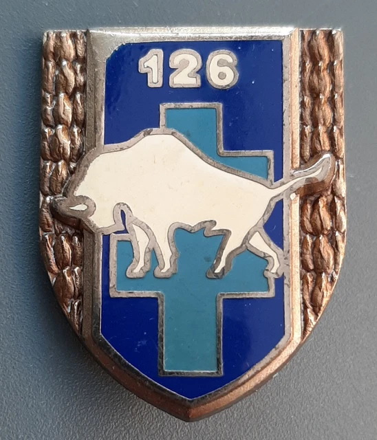 Insigne du 35° Régiment d'infanterie 1604, Drago Paris, émail G.913