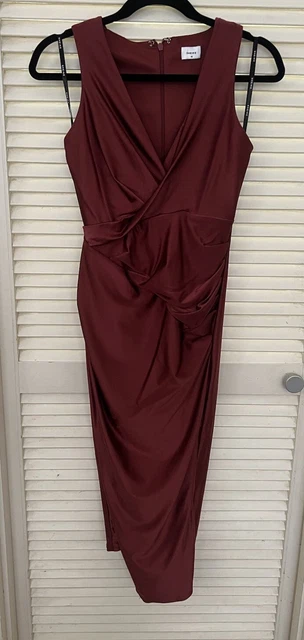 strapless open back dress BUY: Sheike Piper Dress in Tangerine  WMIYHire