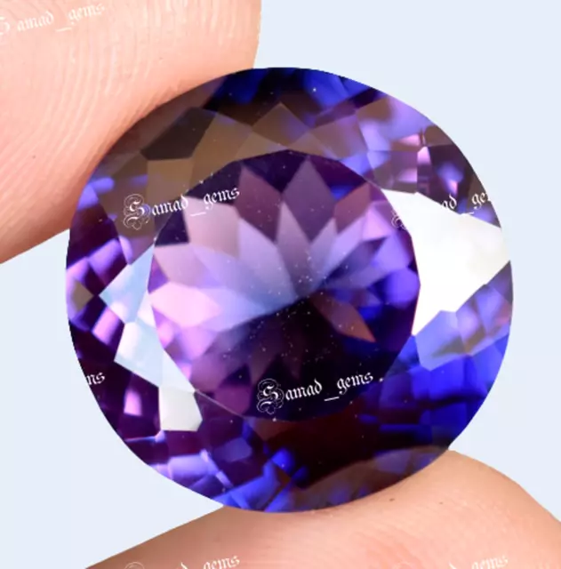 Natural Certified Ceylon 9.00 Ct+ Purple Blue Sapphire Round Cut loose Gemstone
