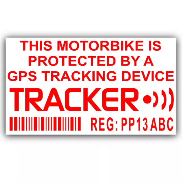Pegatinas de seguridad para motocicletas - alarma, GPS, dispositivo rastreador - Advertencia para motocicletas-2