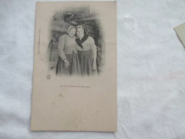 Cpa Les Deux Vielles De La Montagne Impr. Reunies Nancy Antique Postcard