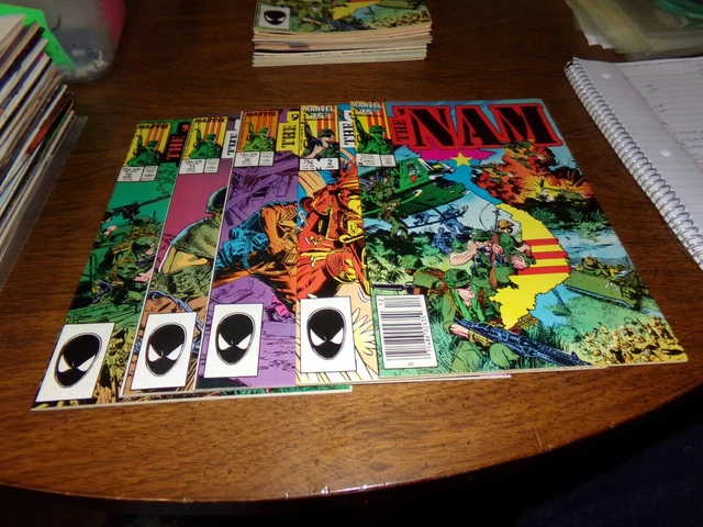 Nam 1,2,10,11,12 1986/87 vfnm Copper age Marvel comic lot