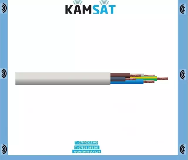 Eagle Round 5 Core 0.75 Mm Pvc Flex 6A 3185Y Hank 5 M Long White Colour