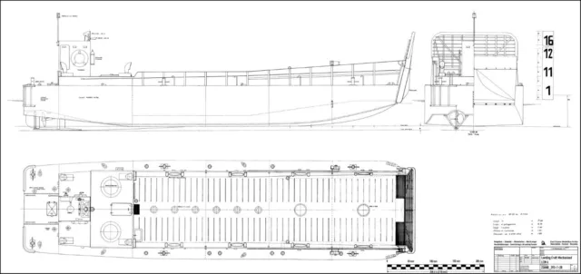 LCM 6. 17 m Landungsboot. US Navy. Modellbauplan M 1:20