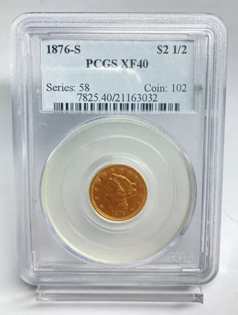 1876-S $2.50 Gold Liberty PCGS XF 40