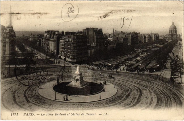 CPA PARIS 7e - La Place Breteuil et Statue de Pasteur (80513)