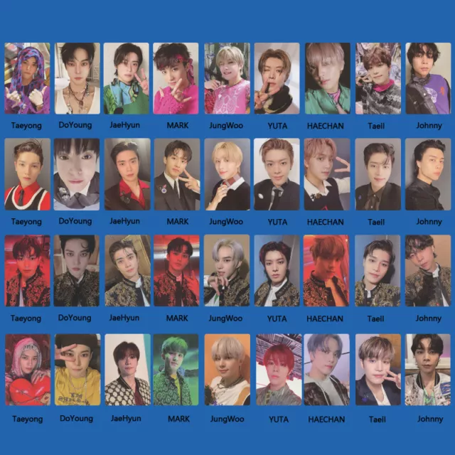 Kpop NCT 127 Favorite Album Photocard Self Made Autograph Photo Cards Set of 9