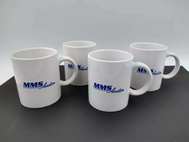 MMS Aviation Logo Tea Coffee Mug Cup Set of 4