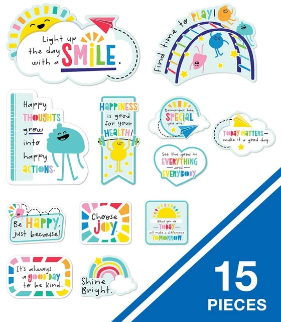 CARSON DELLOSA HAPPY Place Motivational Mini Bulletin Board Set 15pc £9 ...