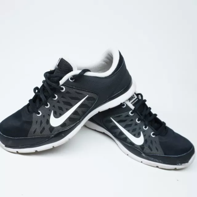 XLNT! Nike Flex Trainer 3 Womens Sz 8.5 W wide Running Shoes Black Sneakers