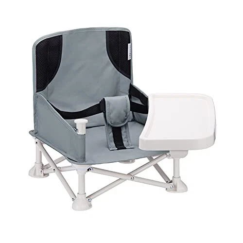 Travel Booster Seat with Tray, Portable Baby Booster Chair Folding Bab...