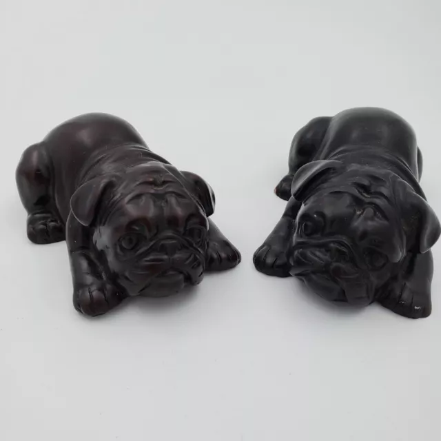 English Bulldog Figurine Handmade Sculpture Hound Statue Paperweight Resin 4"