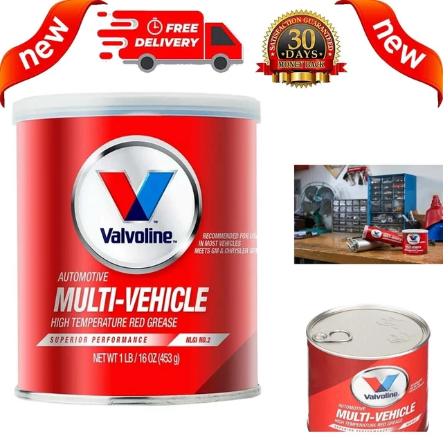 VALVOLINE MULTIVEHICLE HIGH Temperature Red Grease 1 LB Tub 8.49