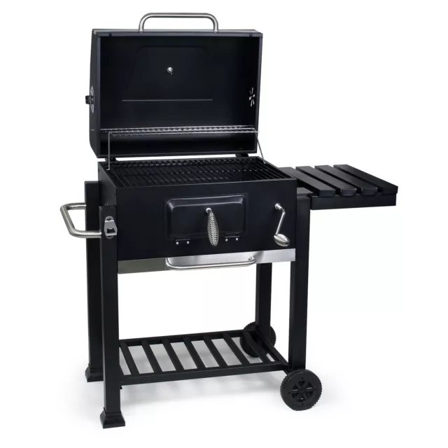 BBQ Holzkohle Grillwagen Gartengrill Barbecue Smoker Holzkohlegrill Grillstation