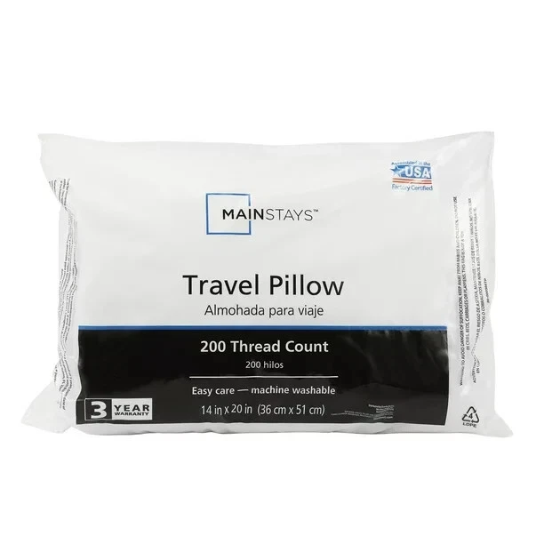 Mainstay Soft Comfort Memory Foam Travel Neck Head Pillow Complete Rest Pillows