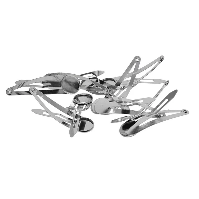 10pcs bricolage barrettes pression clips de cheveux plateau de réglage lunette