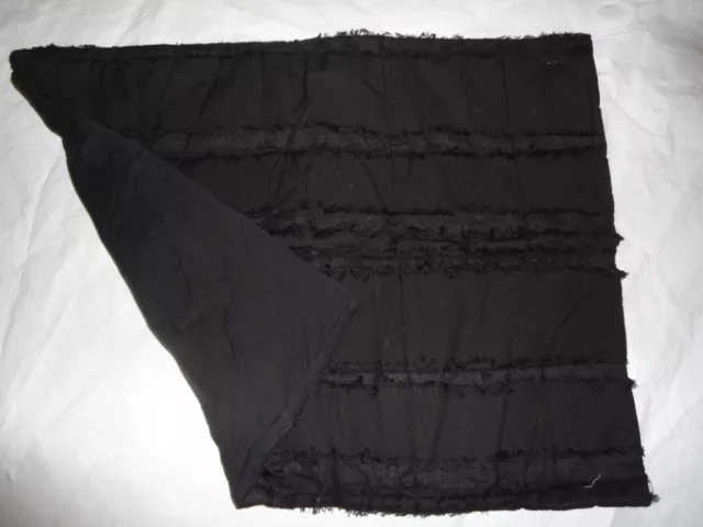 Urban Outfitters Black Raw Edge (1) Standard Pillow Sham 20 X 26