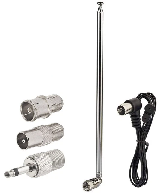 SUPERBAT TELESCOPIC FM Aerial for Stereo Receiver Indoor, FM Radio Antenna 75Ohm £8.99 PicClick UK