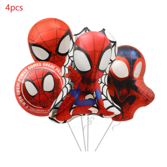 4 Large Spider-man Superhero Foil Balloon Birthday Party Decoration Helium / Air