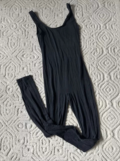 Vintage Black Bodysuit Unitard Medium