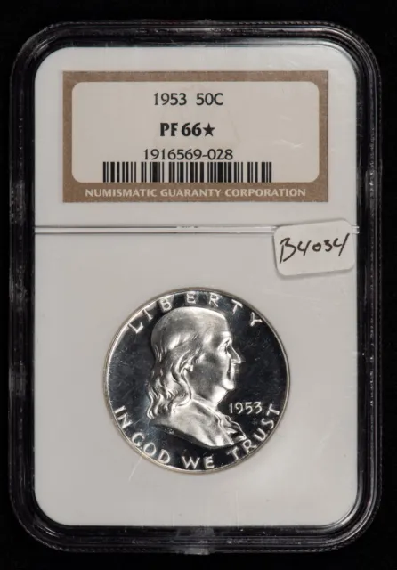 1953 50c Franklin Half Dollar Proof - Looks Cameo - NGC PF 66* Star - SKU-B4034