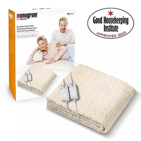 Beurer Kingsize Monogramm Komfort montiert elektrische Decke Matratzenbezug 200x150