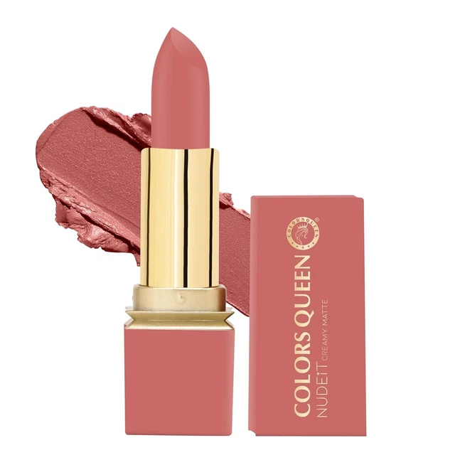 Rouge à Lèvres Brillant Métallique Corail Pailleté - 3D, Longue Tenue, Haut Pigmenté, 4.3g, Végan
