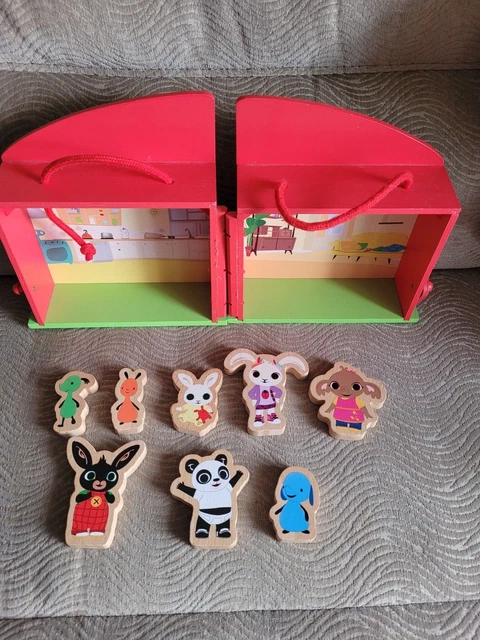 CBEEBIES BING BUNNY Wooden Carry Along House and Figures Playset £9.99 ...