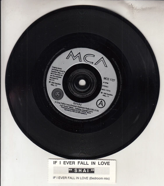 Shai if i ever fall in love 7 45 rpm vinyl record juke box title