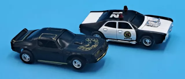 TYCO Pontiac Firebird Trans Am Slot Car Black Bandit, Hot Rod Chrager Police