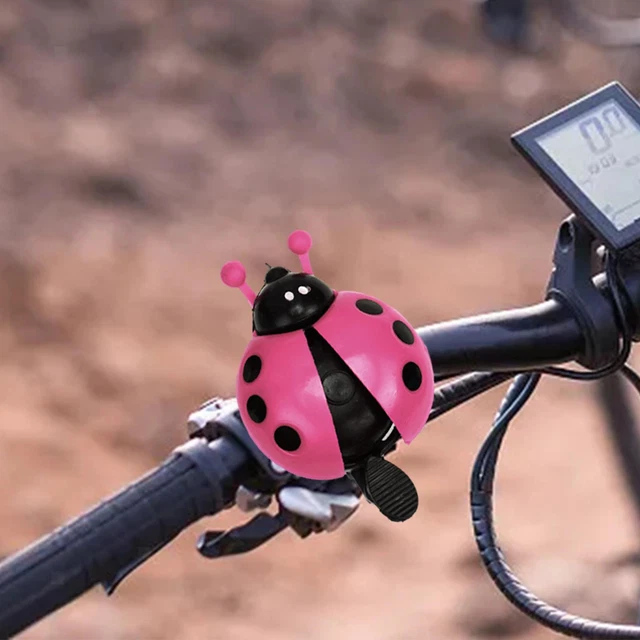 2 Cloches De Vélo Enfant Mignonnes En Forme De Coccinelle – Rouge Vif, Parfait Pour Les Filles