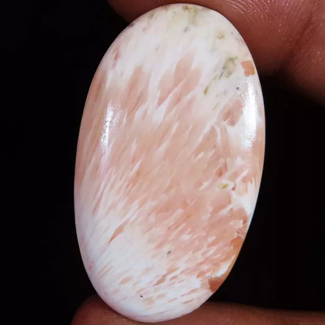 35.00 Karat 100% Natürlich Rosa Skolezit Oval Cabochon Edelstein 22x37x5 MM