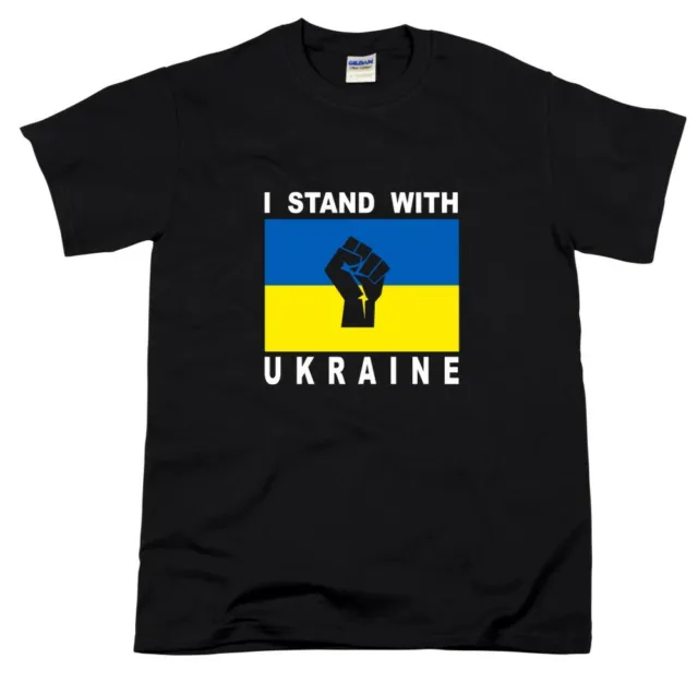 T-shirt I STAND WITH UKRAINE, supporto bandiera ucraina, PUC FCK Putin BAMBINI, maglietta adulto