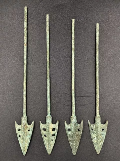 Genuine Ancient Luristan Bronze Arrow Heads & Spear Heads Circa 1200 - 800 BC