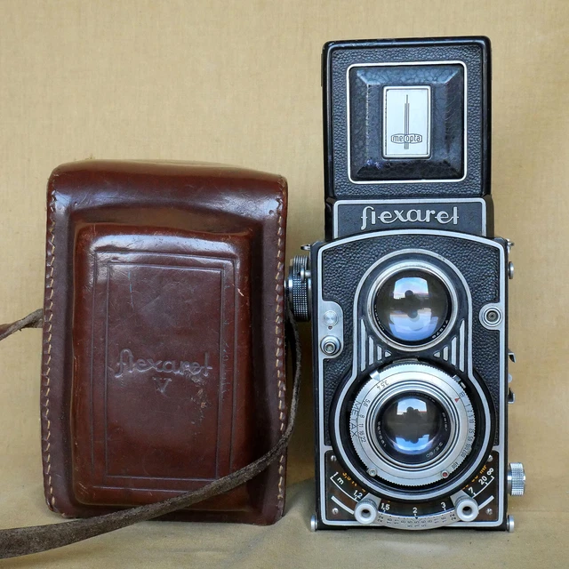 Étui En Cuir Pour Meopta Flexaret I Et II – Vintage – état Neuf