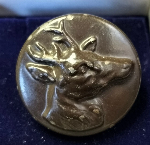 Lot De 12 Anciens Boutons De Chasse Et Vénerie - Biches - Métal Marron