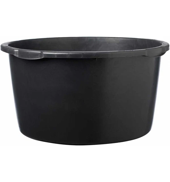 Mörtelkübel 45 l, schwarz, rund, L-Skala