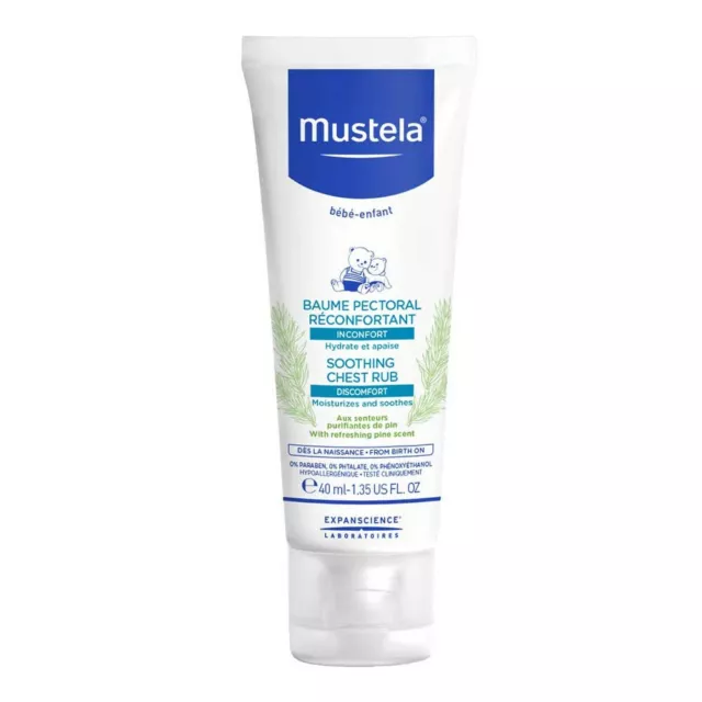 Mustela Bebe Enfant Soothing Chest Rub 40ml kojacy krem na klatke piersiowa