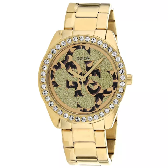 GUESS G Twist W1201L2 Orologio da donna in acciaio laminato oro con cristalli