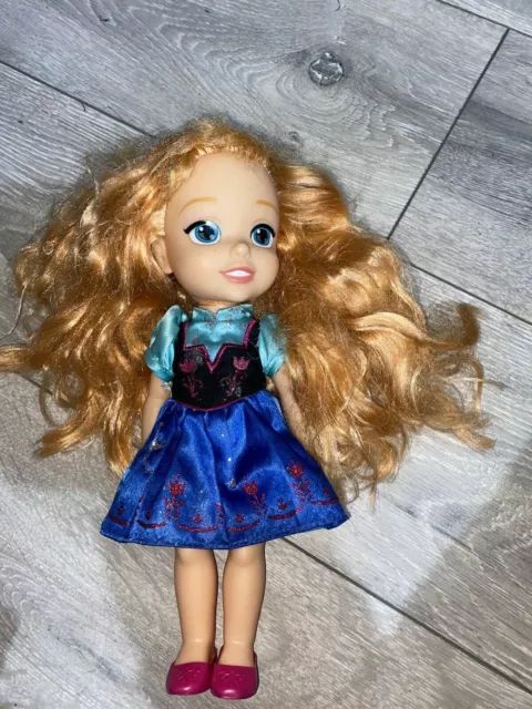 Disney ANNA 13" Princess Doll from FROZEN with Jakks Pacific Dress
